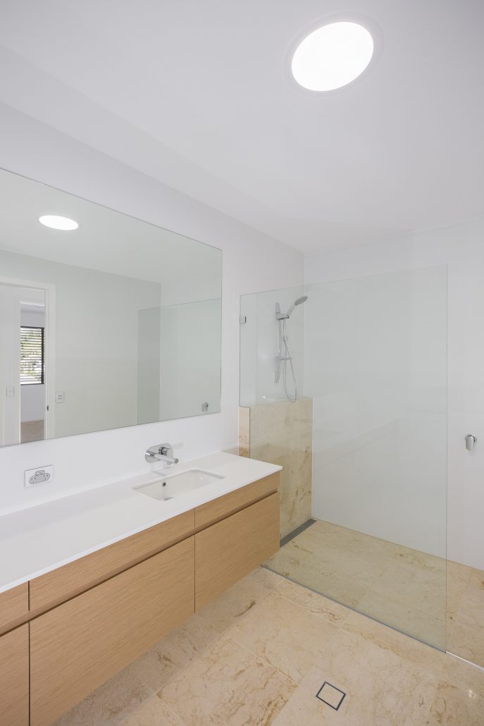 Solar LED lighting inside the washroom