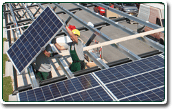 Commercial solar carports installation
