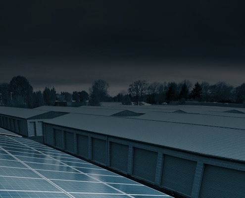 Large scale solar panel installation