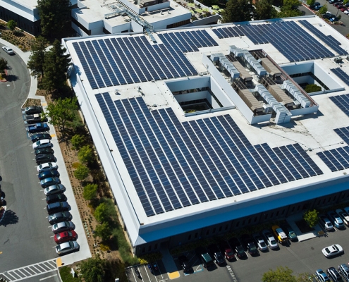 Commercial Solar Installation display