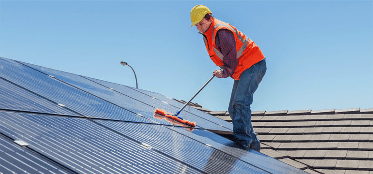 how to clean solar panels
